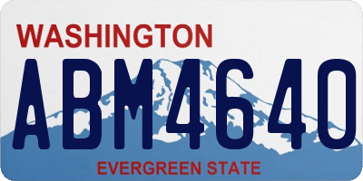 WA license plate ABM4640