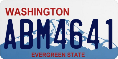 WA license plate ABM4641