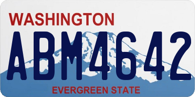 WA license plate ABM4642