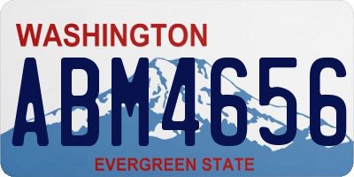 WA license plate ABM4656