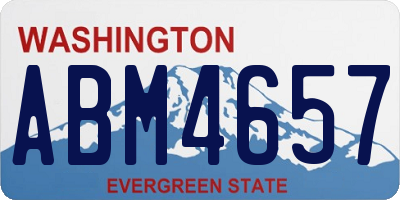 WA license plate ABM4657