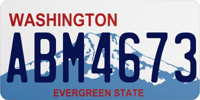 WA license plate ABM4673