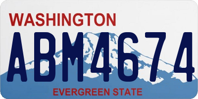 WA license plate ABM4674