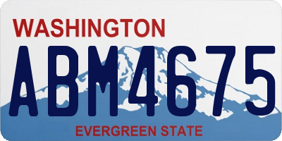 WA license plate ABM4675