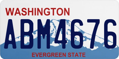 WA license plate ABM4676