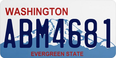 WA license plate ABM4681