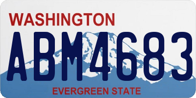WA license plate ABM4683