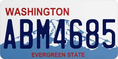 WA license plate ABM4685