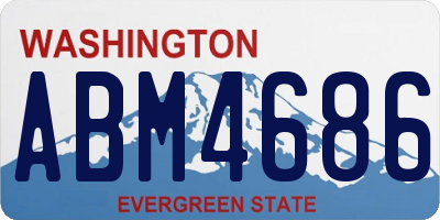 WA license plate ABM4686