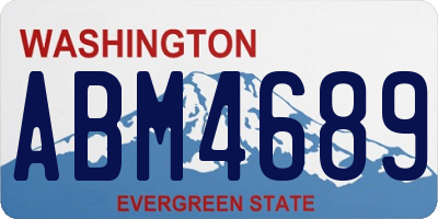 WA license plate ABM4689