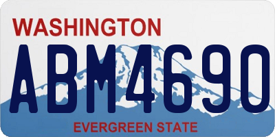 WA license plate ABM4690