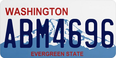 WA license plate ABM4696