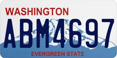 WA license plate ABM4697