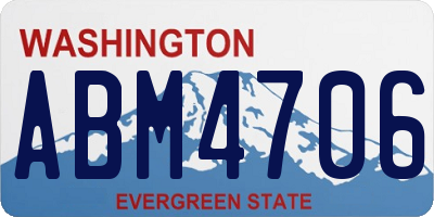 WA license plate ABM4706