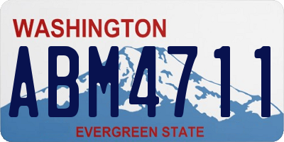 WA license plate ABM4711