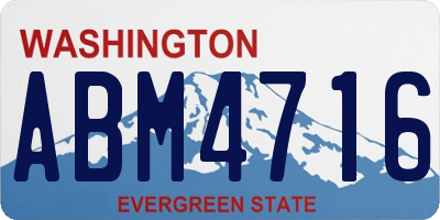 WA license plate ABM4716
