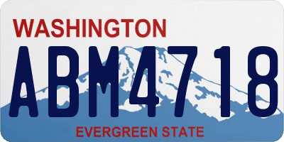 WA license plate ABM4718