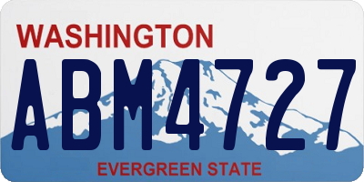 WA license plate ABM4727