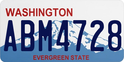 WA license plate ABM4728
