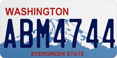 WA license plate ABM4744
