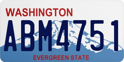 WA license plate ABM4751
