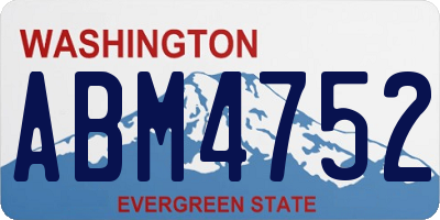 WA license plate ABM4752