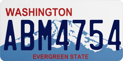 WA license plate ABM4754
