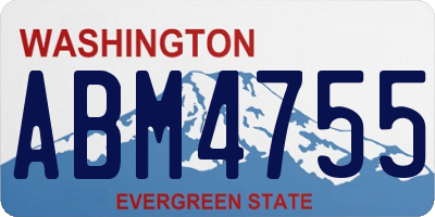 WA license plate ABM4755