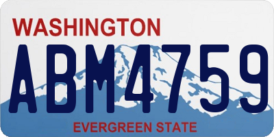 WA license plate ABM4759