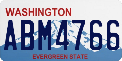 WA license plate ABM4766