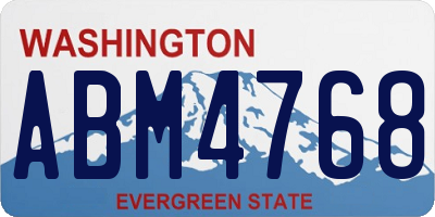 WA license plate ABM4768