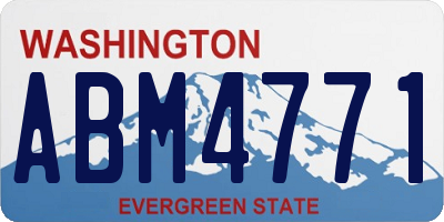 WA license plate ABM4771