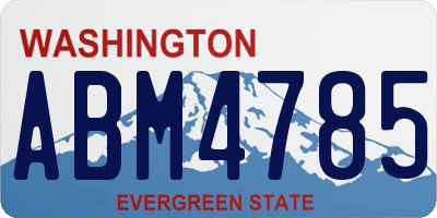 WA license plate ABM4785