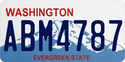 WA license plate ABM4787