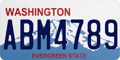 WA license plate ABM4789