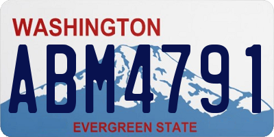 WA license plate ABM4791