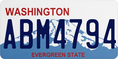 WA license plate ABM4794