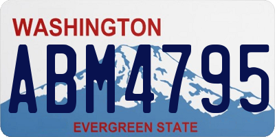 WA license plate ABM4795