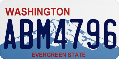 WA license plate ABM4796