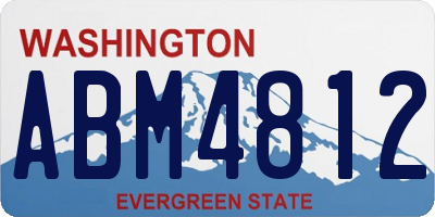 WA license plate ABM4812