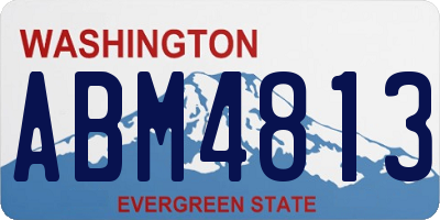 WA license plate ABM4813