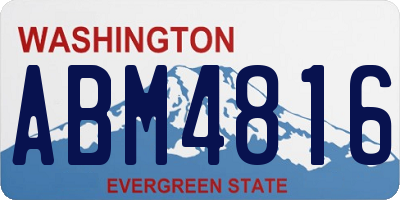 WA license plate ABM4816