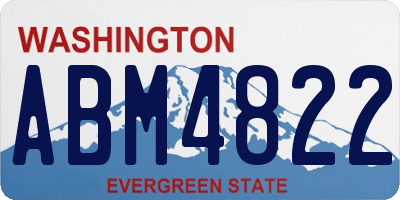 WA license plate ABM4822