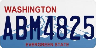 WA license plate ABM4825