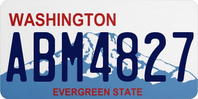 WA license plate ABM4827