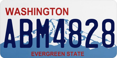 WA license plate ABM4828