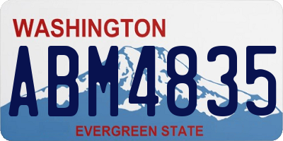 WA license plate ABM4835