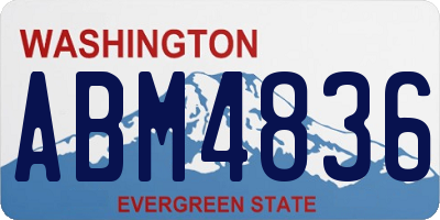 WA license plate ABM4836