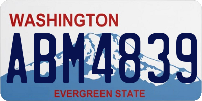 WA license plate ABM4839