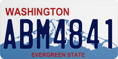 WA license plate ABM4841